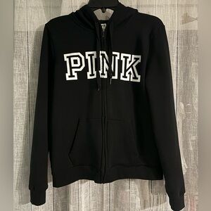 PINK Brand Fleece Full-Zip Hoodie Size Large